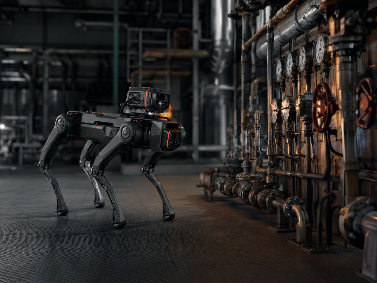 robot quadrupede in impianto