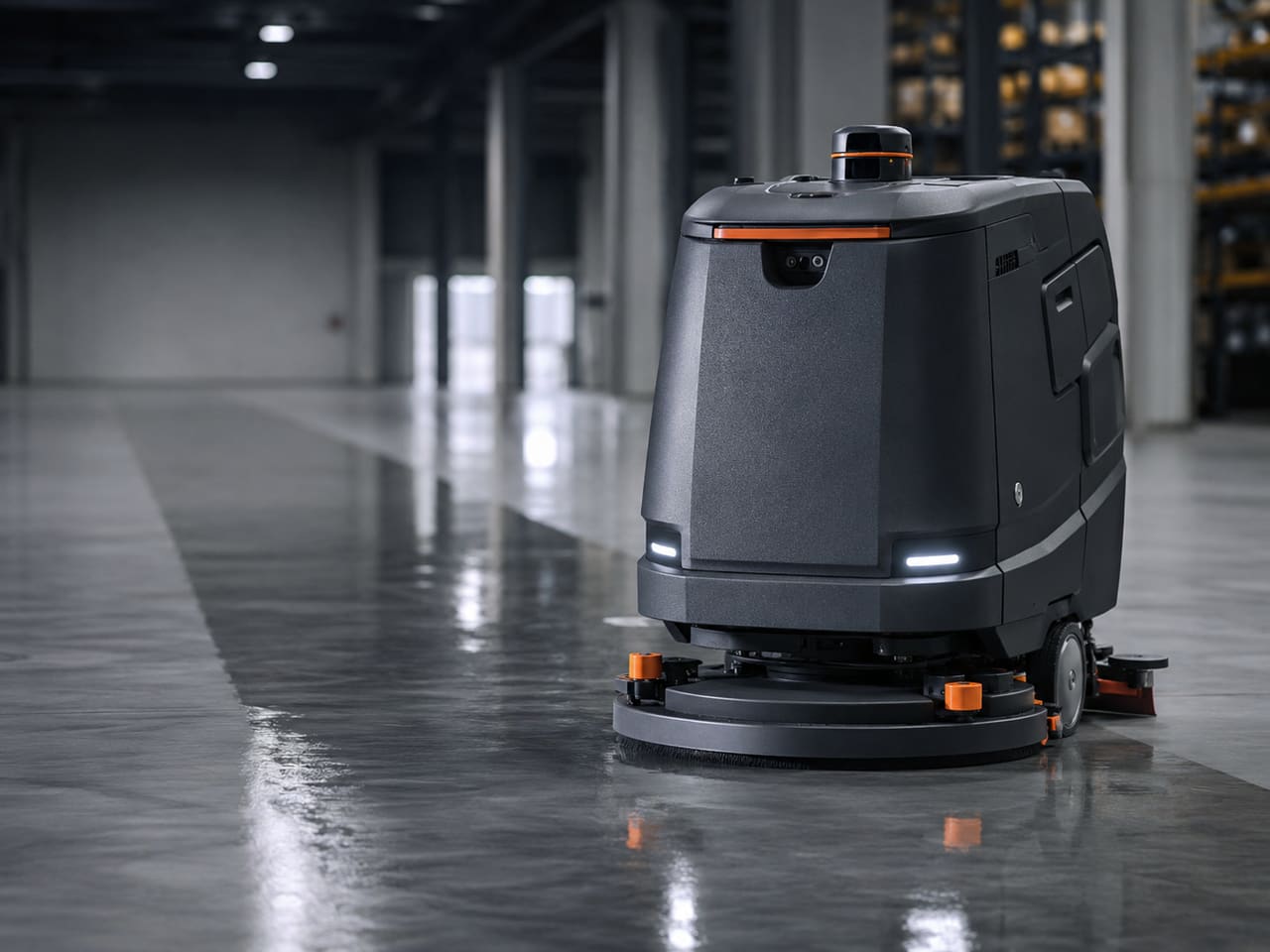 robot lavasciuga in azione